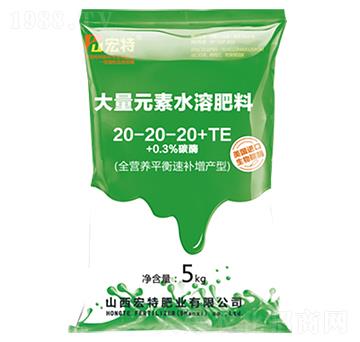全營(yíng)養(yǎng)平衡速補(bǔ)增產(chǎn)型大量元素水溶肥20-20-20+TE-宏特肥業(yè)