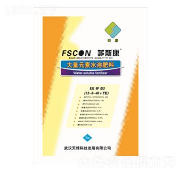 2Kg高鉀型大量元素水溶肥12-6-40+TE-菲斯康-天綠科技