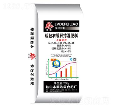 硫包衣緩釋摻混肥料25-15-10-綠德-順達(dá)