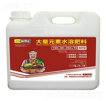 高鉀型大量元素水溶肥料140-80-350+TE-稼得寶生物
