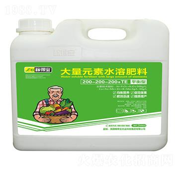 平衡型大量元素水溶肥料200-200-200+TE-稼得寶生物
