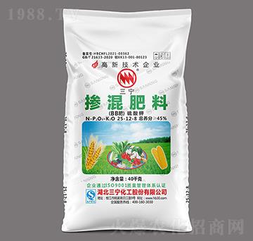 40kg硫酸鉀摻混肥料25-12-8-三寧化工