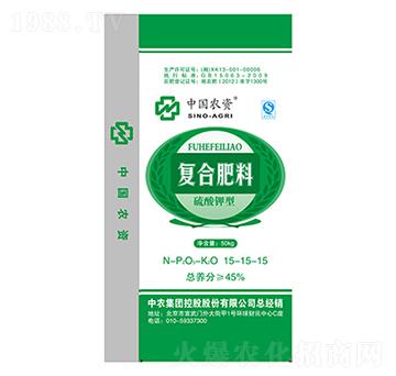 中國農(nóng)資牌復(fù)合肥（硫酸鉀型）15-15-15-隆科農(nóng)資