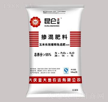 玉米長(zhǎng)效緩釋免追肥摻混肥料26-14-15-昆侖之美-永利科技