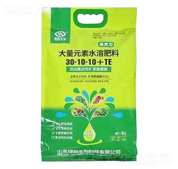 高氮型大量元素水溶肥料30-10-10+TE-綠隴生物