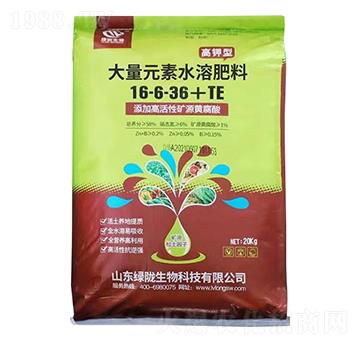 高鉀型大量元素水溶肥料16-6-36+TE-綠隴生物