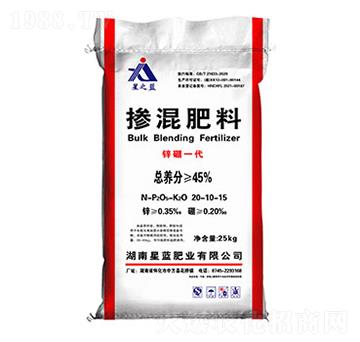 摻混肥料20-10-15-鋅硼一代-星藍肥業(yè)