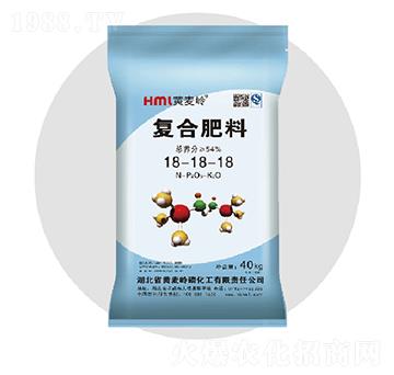 復合肥料18-18-18低氯-黃麥嶺