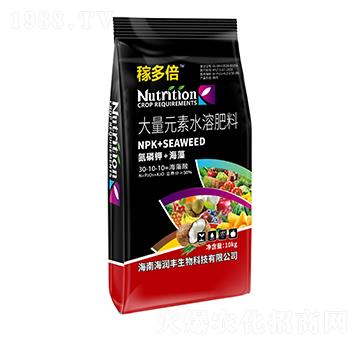 10kg大量元素水溶肥料30-10-10+海藻酸-稼多倍-海潤豐