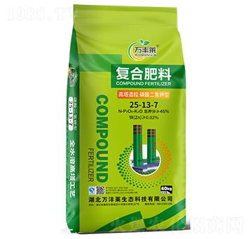 高塔造粒磷酸二氫鉀型復(fù)合肥料25-13-7-萬豐萊-頓貝